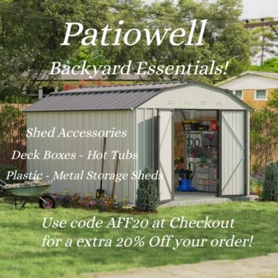 Patiowell- Our products not only provide you with backyard storage space, but also assist you complete personalized DIY works. You can use your imagination to match various accessories or decorations to create your own unique space. The shed is not only a space for your backyard tools but also a room for your creative ideas. And the deck box will be more than a box. You can make it a treasure box if you want.