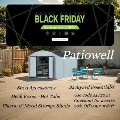 Patiowell- Our products not only provide you with backyard storage space, but also assist you complete personalized DIY works. You can use your imagination to match various accessories or decorations to create your own unique space. The shed is not only a space for your backyard tools but also a room for your creative ideas. And the deck box will be more than a box. You can make it a treasure box if you want.