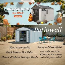 Patiowell- Our products not only provide you with backyard storage space, but also assist you complete personalized DIY works. You can use your imagination to match various accessories or decorations to create your own unique space. The shed is not only a space for your backyard tools but also a room for your creative ideas. And the deck box will be more than a box. You can make it a treasure box if you want.