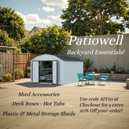Patiowell- Our products not only provide you with backyard storage space, but also assist you complete personalized DIY works. You can use your imagination to match various accessories or decorations to create your own unique space. The shed is not only a space for your backyard tools but also a room for your creative ideas. And the deck box will be more than a box. You can make it a treasure box if you want.