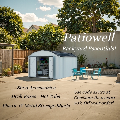 Patiowell- Our products not only provide you with backyard storage space, but also assist you complete personalized DIY works. You can use your imagination to match various accessories or decorations to create your own unique space. The shed is not only a space for your backyard tools but also a room for your creative ideas. And the deck box will be more than a box. You can make it a treasure box if you want.