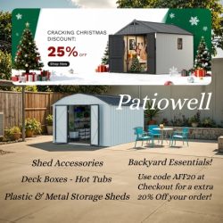 Patiowell sheds provides you with backyard storage space, and can also assists you in finishing your projects. Use your vision to match various accessories or decorations to create your own unique space. The shed isn't only for your tools but also a room for your creative.
