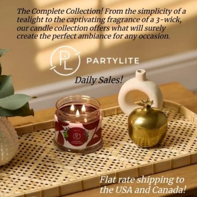 PartyLite vision is for a brighter world. Their online circle is pushed by people sharing their passion for home fragrance through the world's brightest and best candles. Their candles are made with the finest and purest essence. With a 100% guarantee.