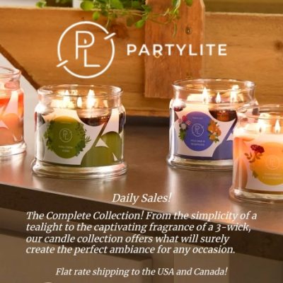 PartyLite vision is for a brighter world. Their online circle is pushed by people sharing their passion for home fragrance through the world's brightest and best candles. Their candles are made with the finest and purest essence. With a 100% guarantee.