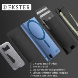 Ekster flagship leather smart wallets are perfect for slim storage and quick card access. Built-in aluminum cardholder fans out your cards at the click of a button and protects them against RFID skimming. Holds 1 to 12 cards and bills. Plus add a tracker to make it unlosable.