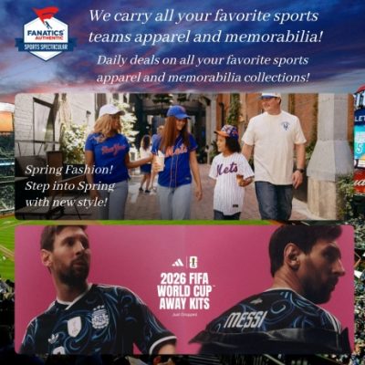 Fanatics isn't just our name. It's who we are loyal, loving fans, loyal to our prized teams and the sports we love. That's why we're honored to be able to offer fans the world's largest collection of official sports apparel from all the leagues, teams and players you love.