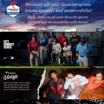 Fanatics isn't just our name. It's who we are loyal, loving fans, loyal to our prized teams and the sports we love. That's why we're honored to be able to offer fans the world's largest collection of official sports apparel from all the leagues, teams and players you love.