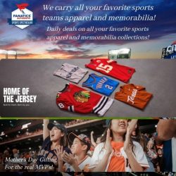 Fanatics isn't just our name. It's who we are loyal, loving fans, loyal to our prized teams and the sports we love. That's why we're honored to be able to offer fans the world's largest collection of official sports apparel from all the leagues, teams and players you love.