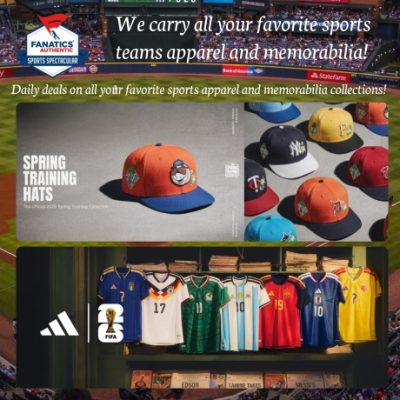 Fanatics isn't just our name. It's who we are loyal, loving fans, loyal to our prized teams and the sports we love. That's why we're honored to be able to offer fans the world's largest collection of official sports apparel from all the leagues, teams and players you love.