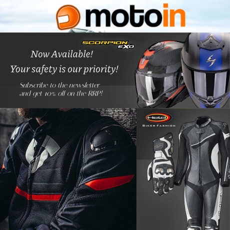Motoin is your first address for motocycle clothing, helmets and accessories! Motoin offers all brands popular among motorcyclists. The appeal of our wide range of products lies in an attractive price-performance ratio and a high level of quality. Motoin has over 200,000 items available!