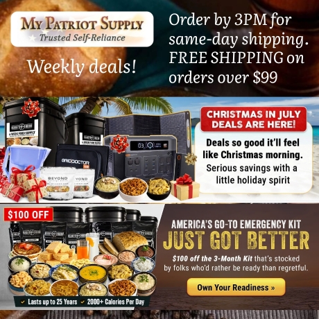 My Patriot Supply was founded with a passion for self-sufficiency and food independence. We not only understand the drive to practice emergency preparedness, we are active participants in the survivalist lifestyle. We believe freedom comes from attaining a certain level of self-reliance.
