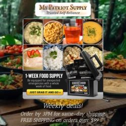 My Patriot Supply was founded with a passion for self-sufficiency and food independence. We not only understand the drive to practice emergency preparedness, we are active participants in the survivalist lifestyle. We believe freedom comes from attaining a certain level of self-reliance.
