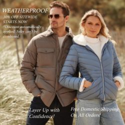 Since 1948, Weatherproof® Garment company has been one of the nation's leading brand names in outerwear. Our diverse collection of styles are designed to offer superior comfort, high quality and exceptional values. Through the use of innovative styling and technologically advanced fabrics, our functional garments are ideal to shield against rain, wind, and cold.