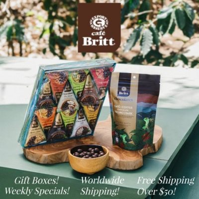 At Café Britt, we're loyal to always improving our diverse range of gourmet products, including unique coffees, chocolates, and nuts. We’re so secure you'll love our offerings that we back them with a 100% satisfaction guarantee. Your happiness is our priority!