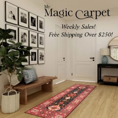 My Magic Carpet is a family-driven company that knows life is messy. If it’s kids running through the house, pets with muddy paws, or the occasional spill during dinner, we’ve been there! From bold to neutral, big or small, find a rug that fits your style and your space.