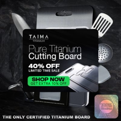 TAIMA believes kitchen tools should be safe, strong, and built to last. That’s why we make 100% titanium kitchenware, a material trusted in medical fields for its purity, strength and antibacterial properties. Millions of Americans are already using Taima in their kitchens. Experience the Taima difference today!