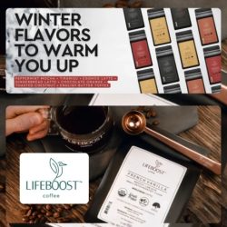Lifeboost Coffee is grown without the use of pesticides or other toxins, so you know each cup is clean and free of toxic chemicals. Their beans are 100% single-origin Arabica beans, grown and hand-picked, ensuring that only the highest quality coffee is sold.