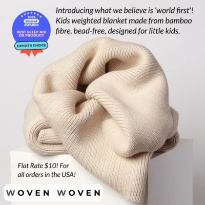 Woven Woven uses only the safest natural materials such as certified organic cotton, bamboo and Australian ultra-fine merino wool, they're breathable, gentle on delicate skin, and hypoallergenic. Their durable, machine-washable and transportable.