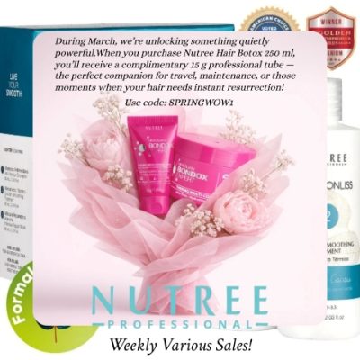 Nutree cosmetics are designed for total overhaul and effective protection of locks. Aimed at facing dryness, brittleness, split ends, fragility, dullness, hair loss, and a mass of other usual issues. Also for people that use a blow dryer, flat iron, and often endures coloring.