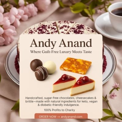 Andy Anand Luxury hand made chocolates with a difference. All Chocolates are made with natural ingredients, without any preservatives or chemicals. Taste completely different from machine made candies. There is one word to describe Andy Anand Chocolates .... 'Divine'
