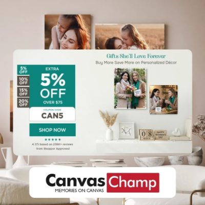 Canvas Champ creates such a large variety of canvas prints daily, they're able to pass on the savings to you. So you can get canvas prints as if your buying in bulk. Canvas Champ is dedicated to ensuring that high-quality photo products are accessible to all budgets.