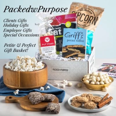 PACKEDwPURPOSE gifts provide recipients a unique gifting experience unlike any other. A dedicated Gift Concierge team ensures a seamless ordering process, including personalization and customization, backed by an “Always Make it Right” pledge.
