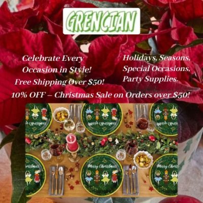 Grencian brings joy, style, and ease to every party. They offer choice quality party additions, including party plates, napkins, and party favors, that combine functionality with fun and creativity. They believe every event, big or small, deserves a touch of magic.