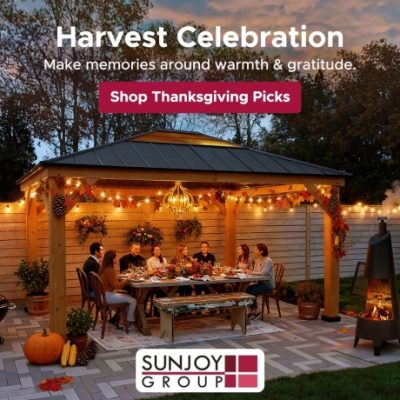 With 24 years of experience, Sunjoy has established itself as a leader in the gazebo industry. We are proud to have sold over 10 million gazebos across North America, a testament to our dedication to innovation, quality, and customer satisfaction. Join the millions who have made Sunjoy a part of their outdoor lifestyle, and experience the quality and craftsmanship that defines our brand.