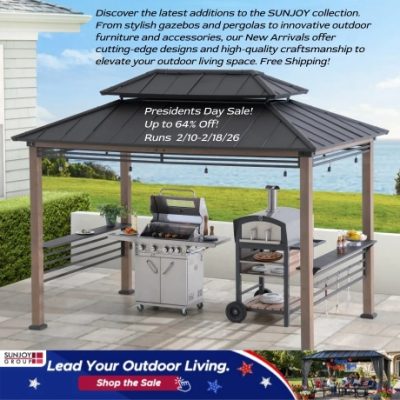 With 24 years of wisdom, Sunjoy has set itself as a guide in the gazebo industry. With selling over 10 million gazebos across the USA, it's proof to their devotion to innovation, quality, and customer delight. Join the millions who have made Sunjoy their lifestyle.