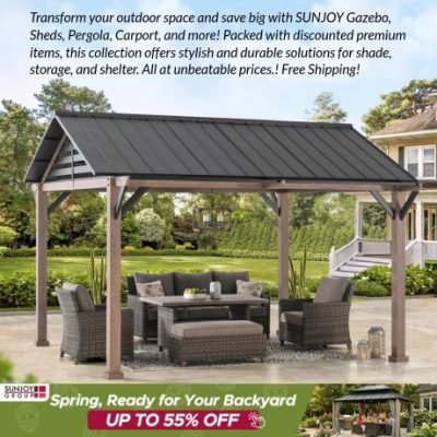 With 24 years of wisdom, Sunjoy has set itself as a guide in the gazebo industry. With selling over 10 million gazebos across the USA, it's proof to their devotion to innovation, quality, and customer delight. Join the millions who have made Sunjoy their lifestyle.