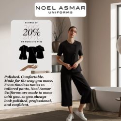 Noel Asmar Uniforms fabric is carefully selected, fully tested, and sewn so you look and feel your best no matter what style you wear. Their core fabrics widely avoids taboo chemicals with no BPAs released over the clothes lifespan, unlike other clothing stores.