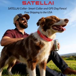 Discover SATELLAI's cutting-edge tracker and GPS dog fence with AI insights. Keep your best friend safe and healthy with real-time positioning, unlimited virtual fencing, AI-supported health and activity monitoring, and a long-lasting battery.