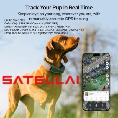 Discover SATELLAI's cutting-edge tracker and GPS dog fence with AI insights. Keep your best friend safe and healthy with real-time positioning, unlimited virtual fencing, AI-supported health and activity monitoring, and a long-lasting battery.