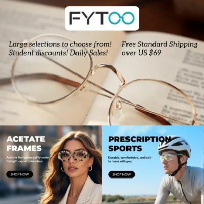 FYTOO follows the principle of “Quality Outweighs Price”, offering you well-crafted glasses and all-round services . Not only offering you skillful dispensing services, they also offer thousands of frames to choose from. They will always meet your needs and style.