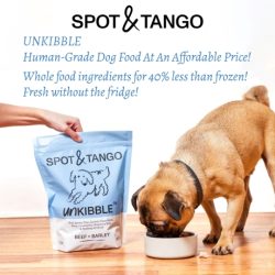 Spot & Tango delivers ready-to-serve, high-quality meals that fit your dog’s unique nutritional needs. In each shipment, you’ll receive the best health and wellness products for your dogs. Plus the option to add-on snacks and supplements.