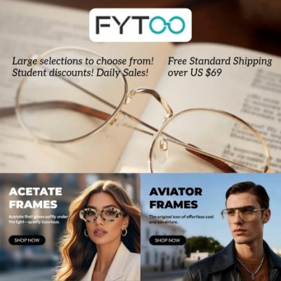 FYTOO follows the principle of “Quality Outweighs Price”, offering you well-crafted glasses and all-round services . Not only offering you skillful dispensing services, they also offer thousands of frames to choose from. They will always meet your needs and style.
