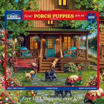 White Mountain Puzzles has crafted the highest quality of puzzles for over 30 years for your family to enjoy. They offer colorful jigsaw puzzles from recognized artists available for all ages and at all levels of difficulty. Over 50,000 reviews from happy customers.