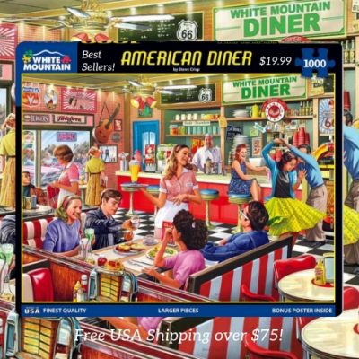 White Mountain Puzzles has crafted the highest quality of puzzles for over 30 years for your family to enjoy. They offer colorful jigsaw puzzles from recognized artists available for all ages and at all levels of difficulty. Over 50,000 reviews from happy customers.